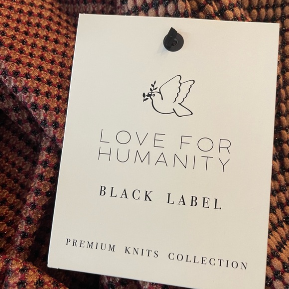 Love for Humanity Black Label Brown, Open Front Cardigan NWT Medium - Picture 9 of 9